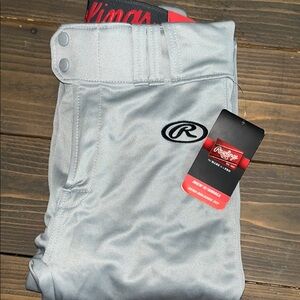 NWT Rawlings Gray Baseball Pants